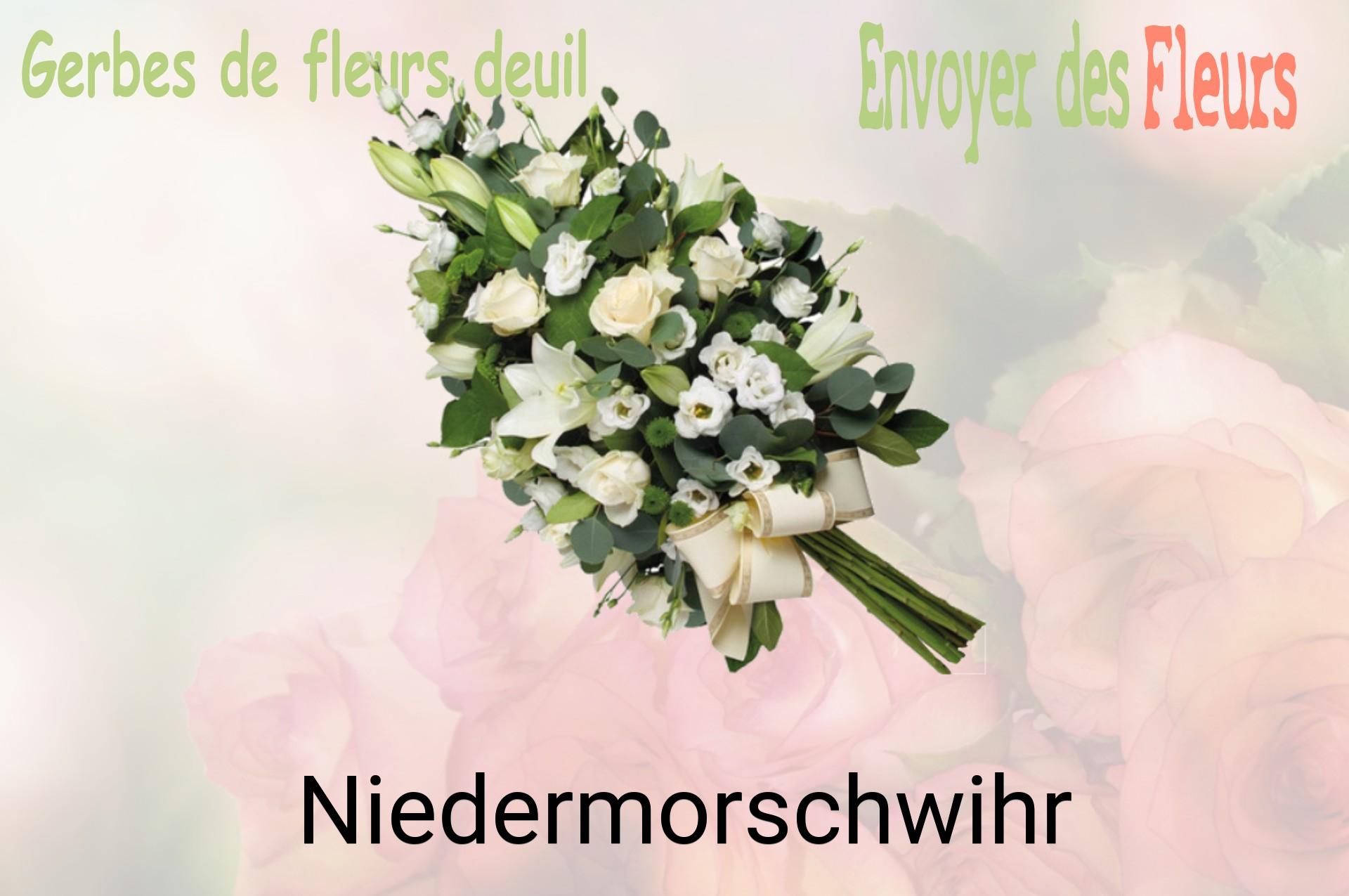 Gerbe de fleurs de deuil livrée à Niedermorschwihr